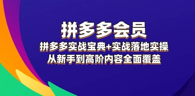 图片[1]-拼多多 会员，拼多多实战宝典+实战落地实操，从新手到高阶内容全面覆盖 - 久爱网创-久爱网创