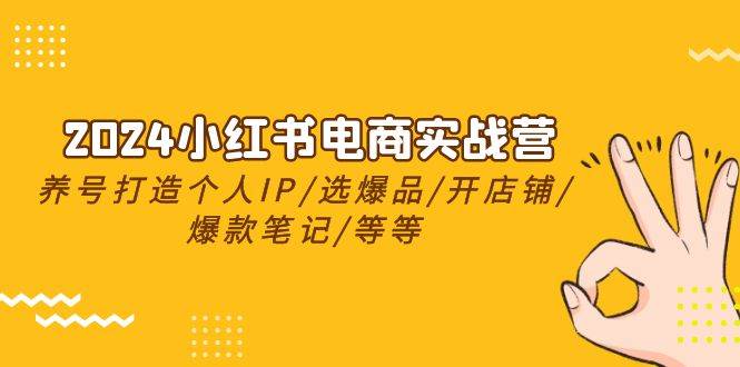 图片[1]-2024小红书电商实战营，养号打造IP/选爆品/开店铺/爆款笔记/等等（24节） - 久爱网创-久爱网创