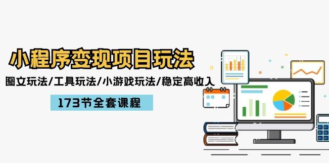 图片[1]-小程序变现项目玩法：图文玩法/工具玩法/小游戏玩法/稳定高收入/173节课程 - 久爱网创-久爱网创